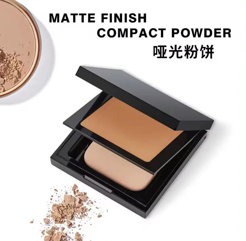 Face Makeup 13 Colors Matte Pressed Foundation Waterproof Single Contouring Oil Control Concealer Pressed Powder with Mirror