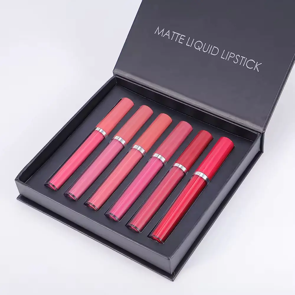 Wholesale Make Your Own Lipstick Set Custom Logo Long Lasting Cosmetic Vegan Private Label Matte Liquid Lipstick