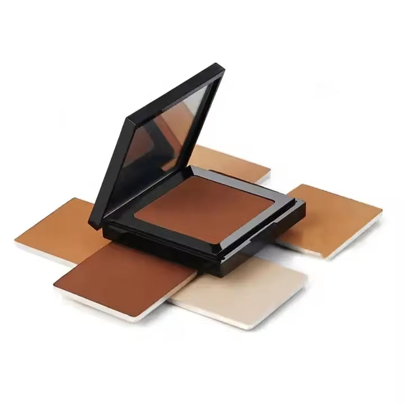 Face Makeup 13 Colors Matte Pressed Foundation Waterproof Single Contouring Oil Control Concealer Pressed Powder with Mirror